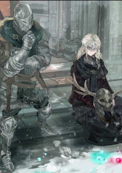 Ashen One and Firekeeper photo