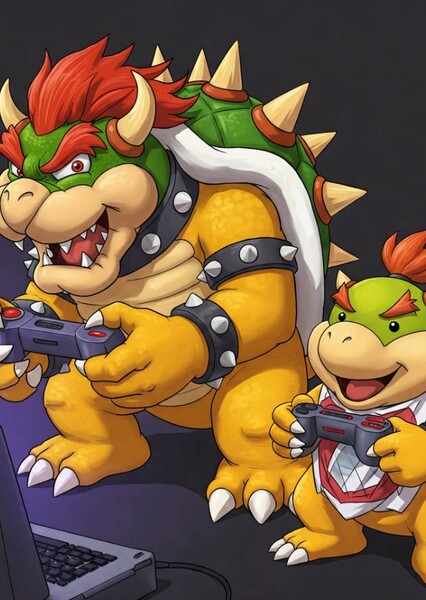 Bowser and Bowser, Jr. photo