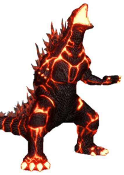 Burning Godzilla photo