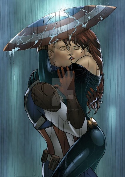 Captain America and Black Widow photo