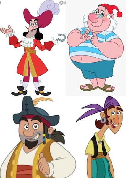 Captain Hook, Mr. Smee, Sharky and Bones photo