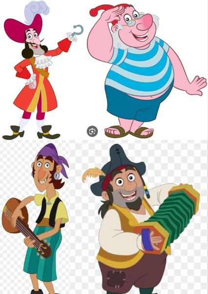 Captain Hook, Mr. Smee, Sharky and Bones photo