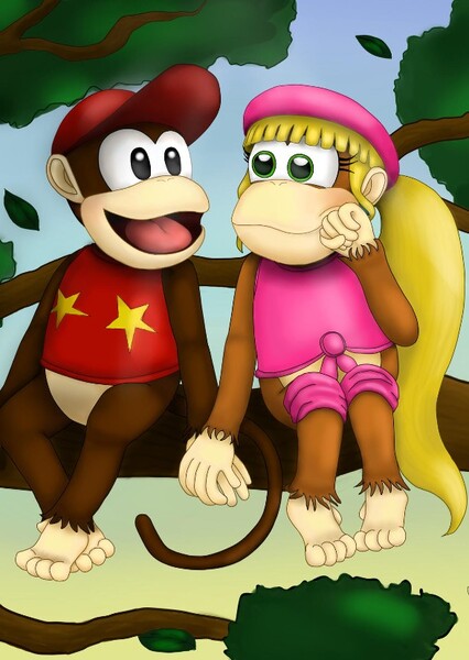 Diddy Kong and Dixie Kong photo