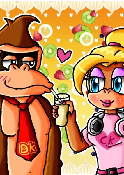 Donkey and Candy Kong photo