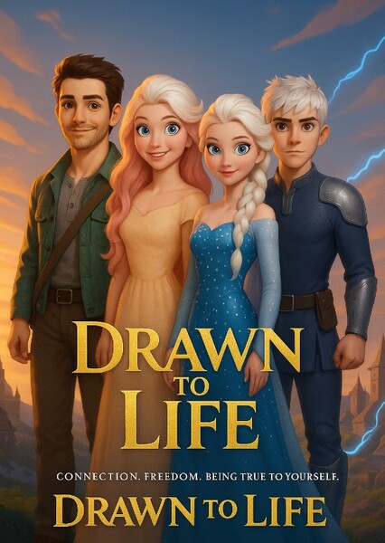 Drawn to life logo background