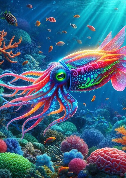 Electric squid photo