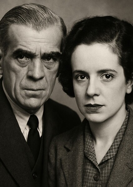 Elsa Lanchester and Boris Karloff