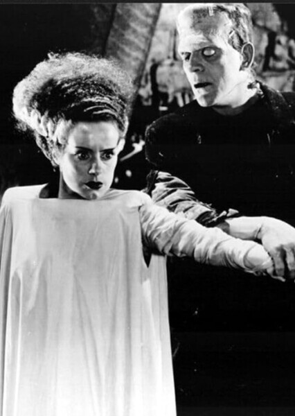Elsa Lanchester and Boris Karloff photo