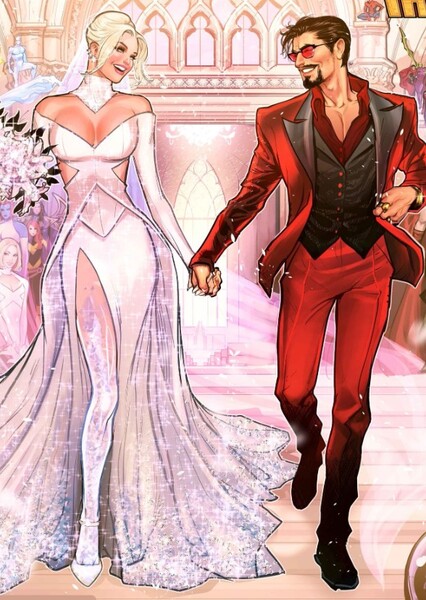 Emma Frost and Tony Stark