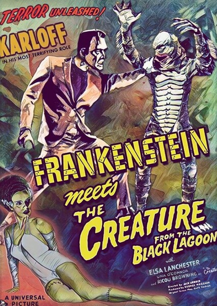 Frankenstein and The Creature from the Black Lagoon (fake)