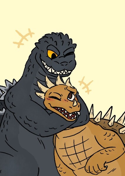 Godzilla and Anguirus photo