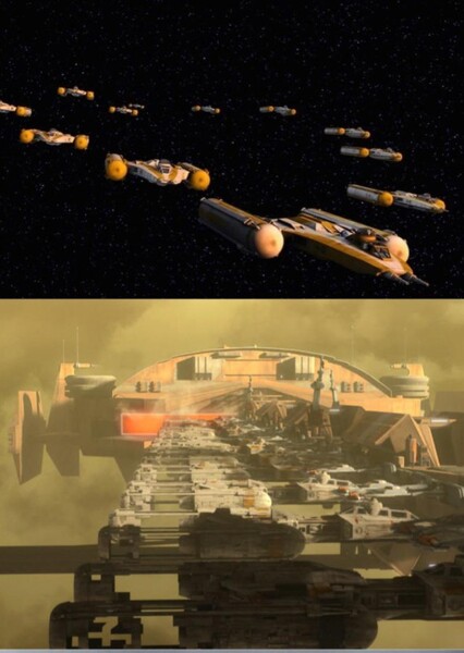Gold and Yellow Y Wing Squadrons