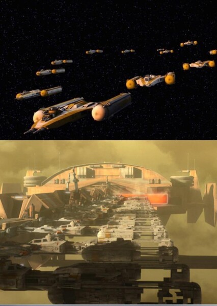 Gold and Yellow Y Wing Squadrons photo