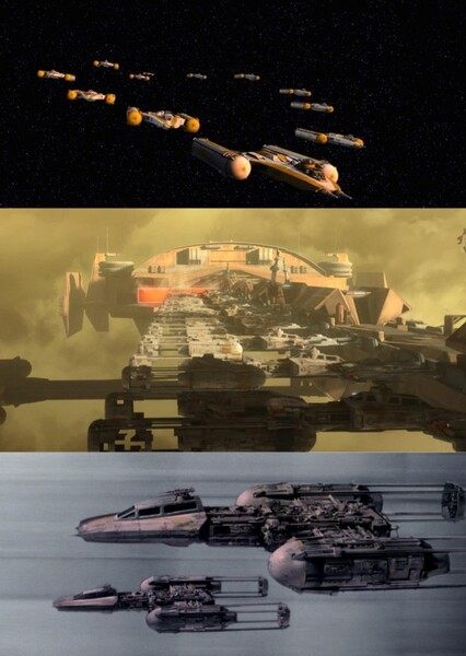 Gold and Yellow Y Wing Squadrons photo