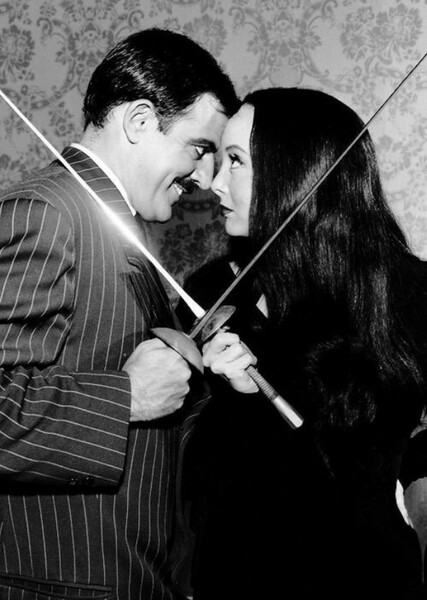 Gomez and Morticia Addams photo