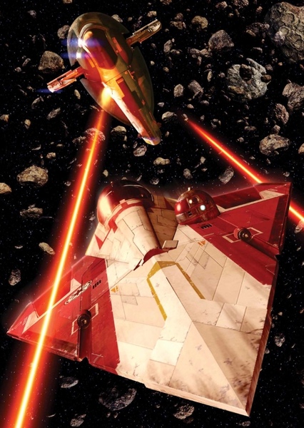Jango Fett's Slave I vs Obi-Wan Kenobi's Jedi Starfighter