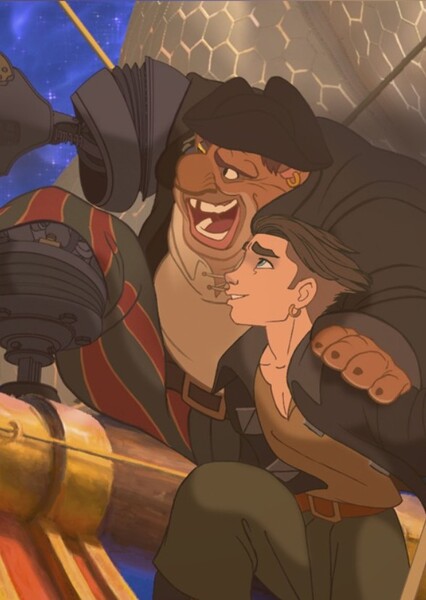 Jim Hawkins and Long John Silver