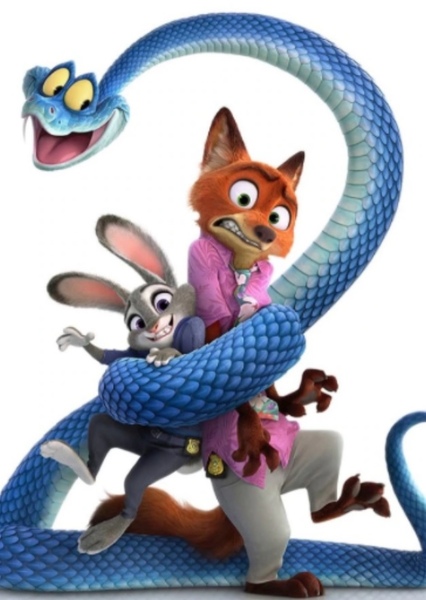 Judy Hopps, Nick Wilde, and Gary De'Snake photo