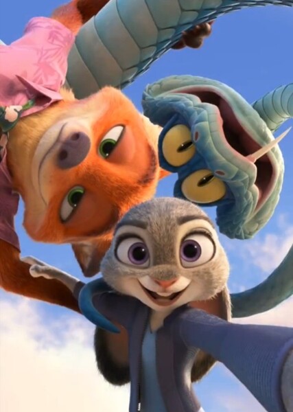 Judy Hopps, Nick Wilde, and Gary De'Snake photo