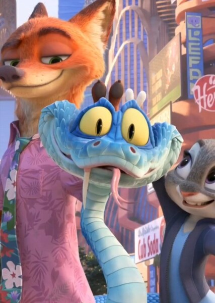 Judy Hopps, Nick Wilde, and Gary De'Snake photo