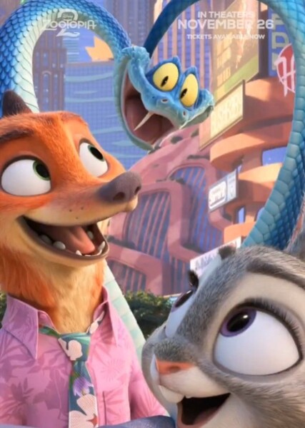 Judy Hopps, Nick Wilde, and Gary De'Snake photo