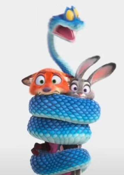 Judy Hopps, Nick Wilde, and Gary De'Snake photo