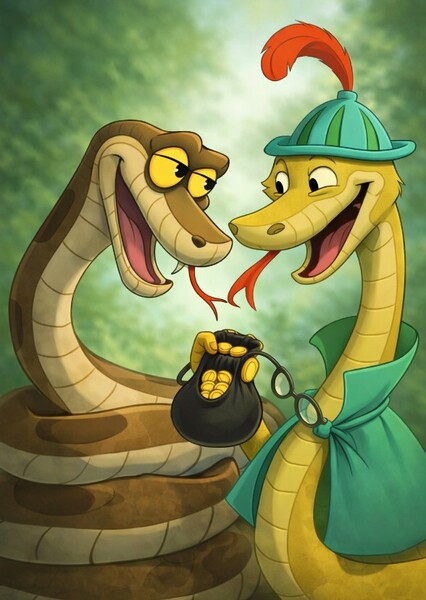 Kaa and Sir Hiss photo