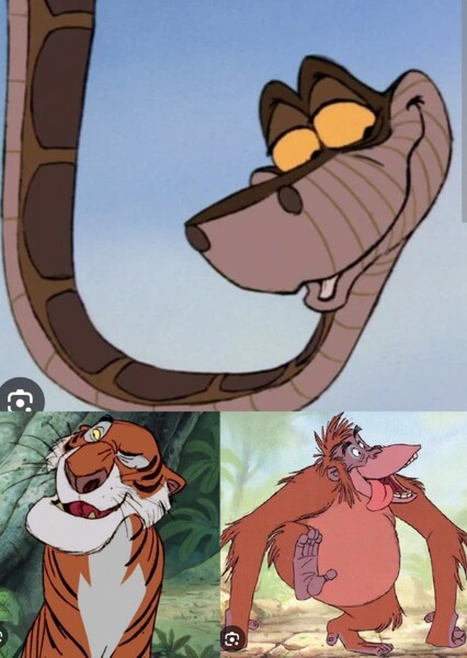Kaa, Shere Khan and King Louie