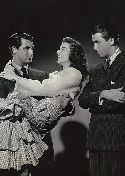 Katharine Hepburn, Cary Grant, and James Stewart photo