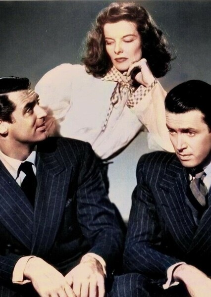Katharine Hepburn, Cary Grant, and James Stewart photo