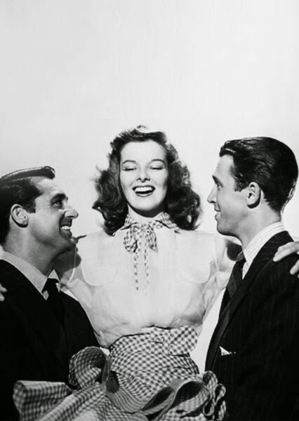 Katharine Hepburn, Cary Grant, and James Stewart photo