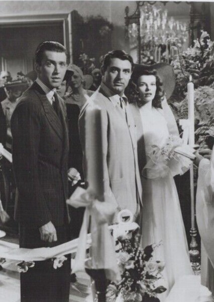Katharine Hepburn, Cary Grant, and James Stewart photo