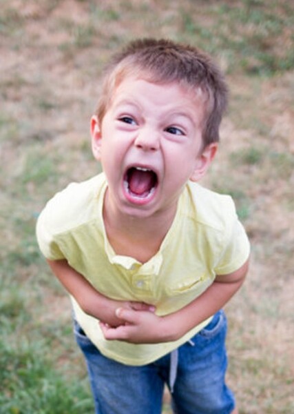 Kid having a tantrum