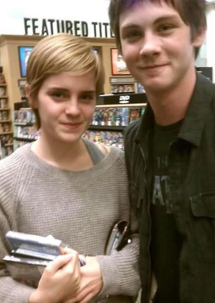 Logan Lerman and Emma Watson photo