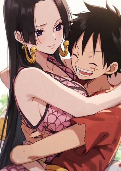Luffy and Hancock photo