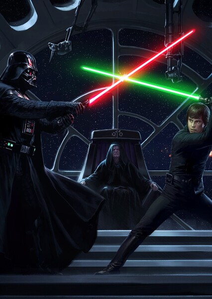 Luke Skywalker and Darth Vader photo