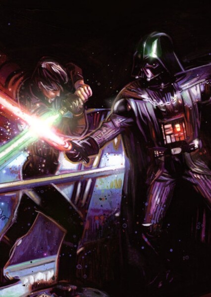 Luke Skywalker and Darth Vader photo