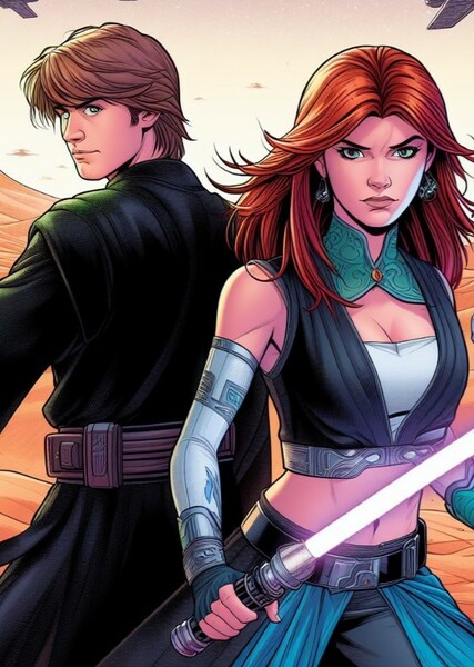 Luke Skywalker and Mara Jade Skywalker