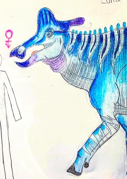 Luna the Lambeosaurus