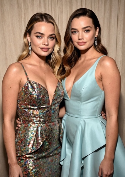 Margot Robbie and Katherine Langford photo