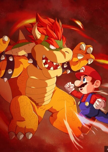 Mario and Bowser photo