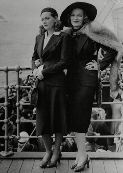 Marlene Dietrich and Greta Garbo