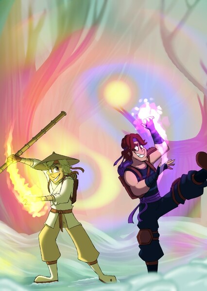 Master Wu and Lord Garmadon photo