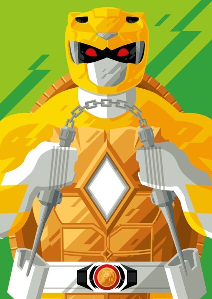 Michelangelo The Yellow Turtle Ranger/Dimension X Orange Ranger