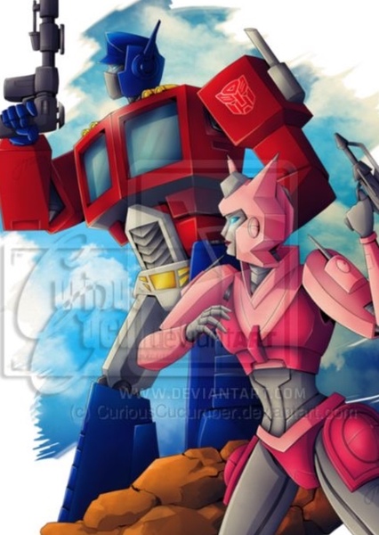 Optimus Prime and Elita-1 photo