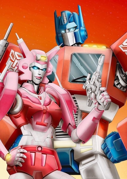 Optimus Prime and Elita-1 photo