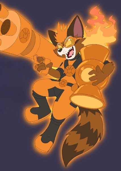 Orange Lantern Rocket Raccoon
