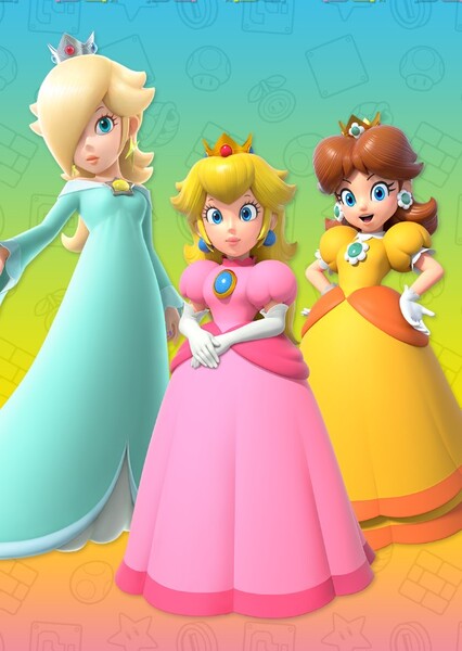 Peach, Daisy, and Rosalina