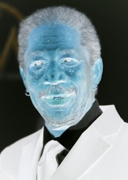Photo Negative Morgan Freeman