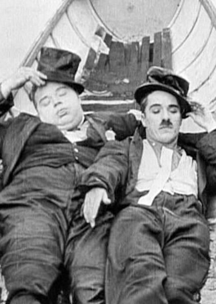 Roscoe Fatty Arbuckle and Charlie Chaplin as Freddy Fazbear and Bonnie The Bunny in Five Nights at Freddy's In The Golden Age of Hollywood